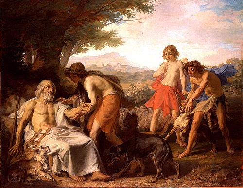 Lepic Ludovic Napoleon Homere dans lile de Scyros oil painting picture